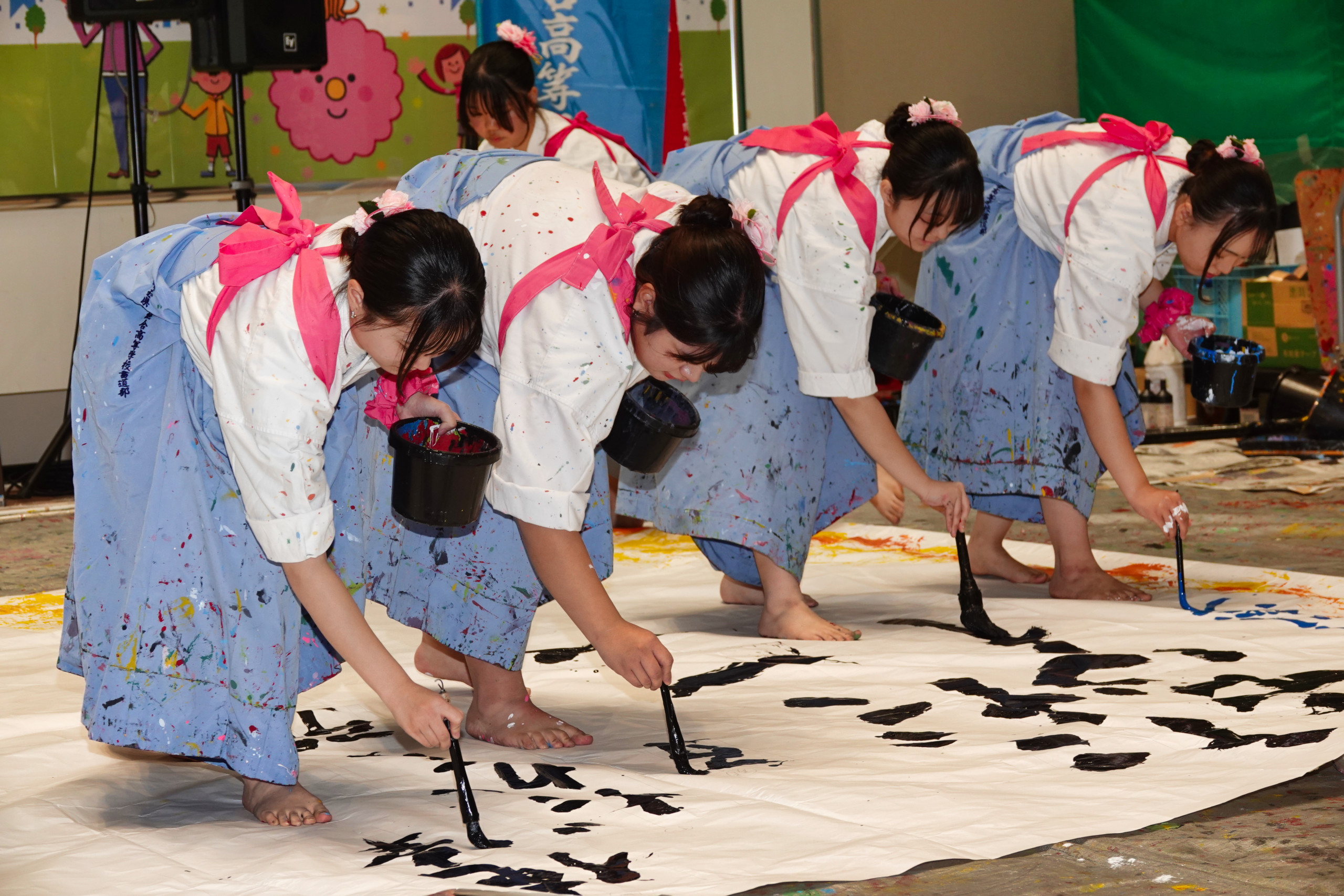 東京力車、滑川総合高等学校書道部
