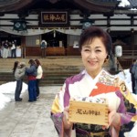 島津悦子、地元・金沢の守り神「尾山神社」で復興祈願の豆まき！ 4月発売の新曲へ意欲